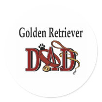 Golden Retriever Dad Sticker stickers