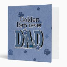 Golden Retriever DAD Vinyl Binders