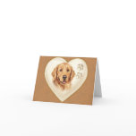 Golden Retriever Dog Note card, Thank you cards