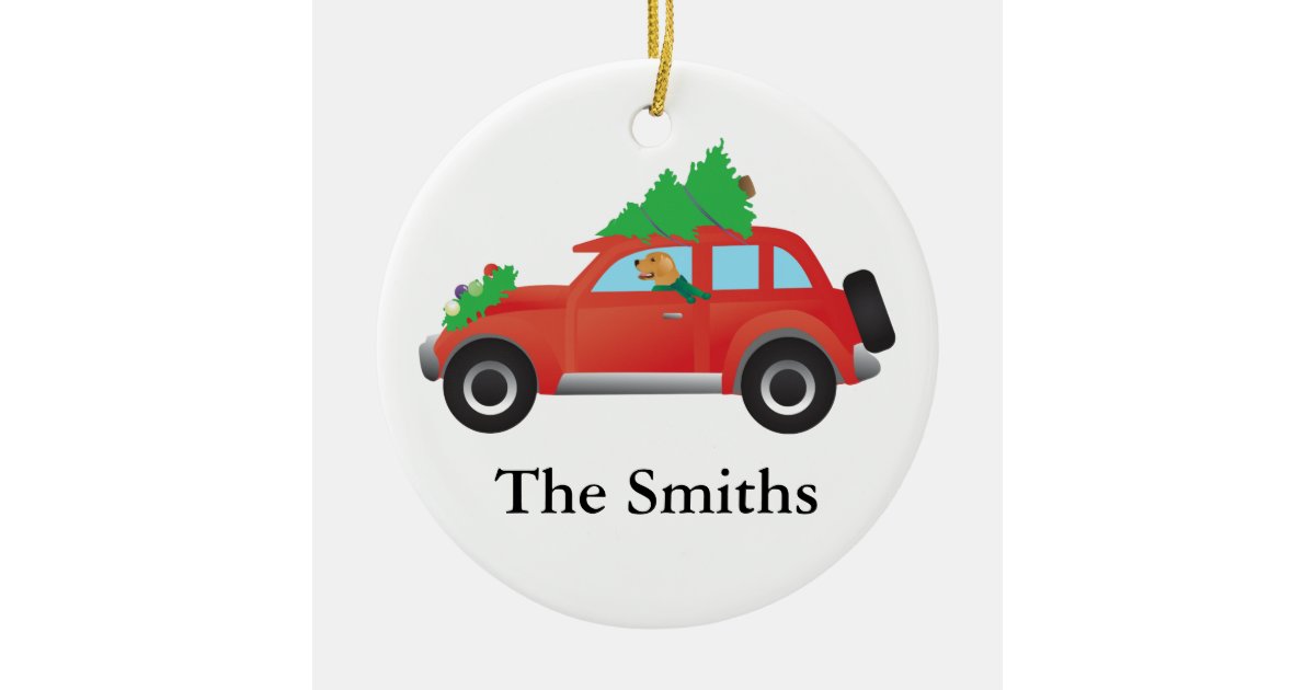 golden retriever driving golden retriever driving car with tree ceramic ornament zazzle golden retriever driving golden retriever driving car with tree ceramic ornament zazzle
