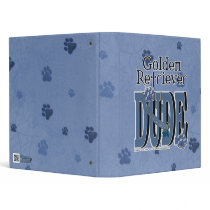 Golden Retriever DUDE 3 Ring Binders