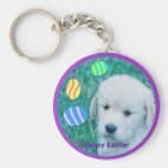 Golden Retriever Easter Puppy Cards & Gifts Key Chain