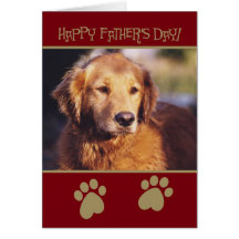 Golden Retriever Father's Day Card