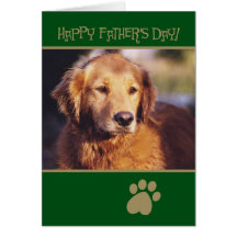 Golden Retriever Father's Day Card