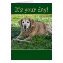Golden Retriever Father's Day Card