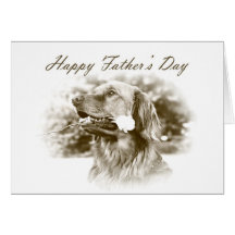 Golden Retriever Father's Day card