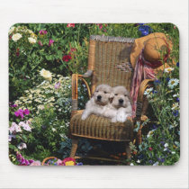 Golden Retriever Garden Mousepad