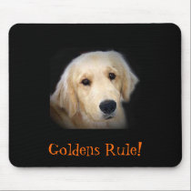 Golden Retriever, Goldens Rule! mousepads by freya18801 Golden Retriever, Goldens Rule! mousepads