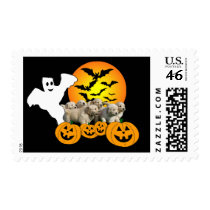 Golden Retriever Halloween Puppies Postage Stamp