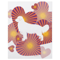 Golden Retriever Heart Design flyers