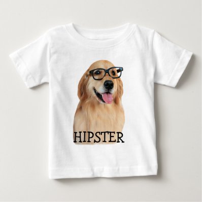 Golden Retriever Hipster Nerd T Shirt