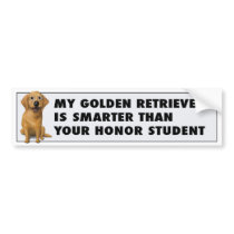 Golden Retriever Honor bumper stickers