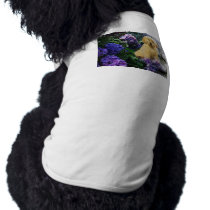 Golden Retriever Hydrangea Dog T-Shirt pet clothing by normagolden Golden Retriever Hydrangea Dog T-Shirt pet clothing