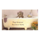 Golden Retriever In Bath Tub Groomer Business Card
