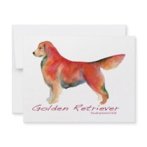Golden Retriever in living color Invite