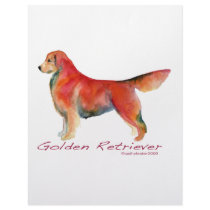 Golden Retriever in living color Letterhead Template