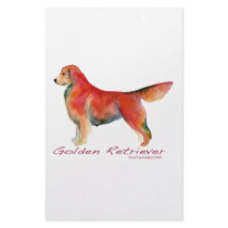 Golden Retriever in living color Stationery