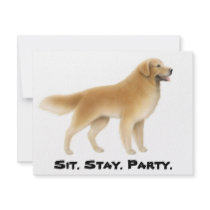 Golden Retriever Invitation