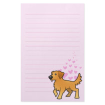 Golden Retriever Love Stationery Paper