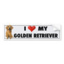 Golden Retriever Love Sticker Bumper Stickers