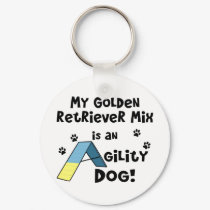 Golden Retriever Mix Agility Dog keychains by MenagerieMayhem Golden Retriever Mix Agility Dog keychains