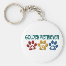 GOLDEN RETRIEVER Mom Paw Print 1 Key Chains