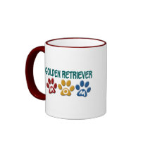 GOLDEN RETRIEVER Mom Paw Print 1 Mugs
