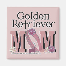 Golden Retriever MOM Refrigerator Magnet