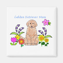 Golden Retriever Mom Refrigerator Magnets
