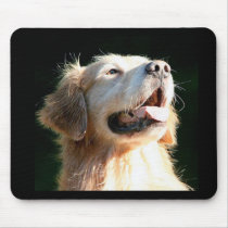 Golden Retriever Mousepad Happy Puppy