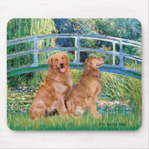 Golden Retriever Pair 1 - Lily Bridge Mouse Pad