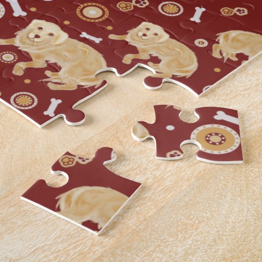 Golden Retriever Pattern Jigsaw Puzzles