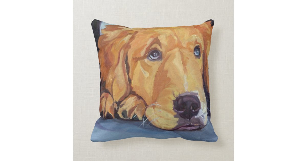 pottery barn golden retriever pillow