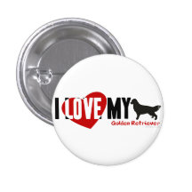 Golden Retriever Pinback Buttons