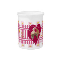 Golden Retriever Pitcher Burgundy Golden Hearts pitchers