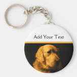 Golden Retriever Portrait Keychain