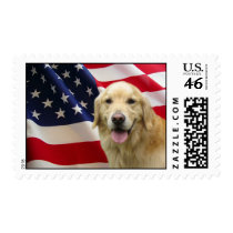 Golden Retriever Postage Stamp