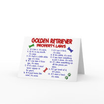 Golden Retriever Property Laws 2 Greeting Card