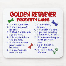 Golden Retriever Property Laws 2 Mouse Pads