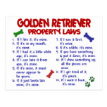 Golden Retriever Property Laws 2 Postcards