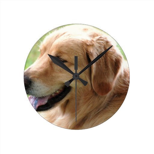 Golden Retriever Pup Clock