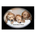 Golden Retriever Puppies in the Tub cards