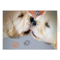 Golden Retriever Puppies Kissing Cards by friskybiz Golden Retriever Puppies Kissing Cards