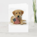 Puppy and Flag card