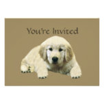Golden Retriever Puppy Invitation