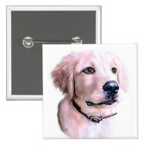 Golden Retriever Puppy buttons