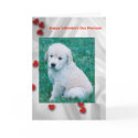 Golden Retriever Puppy Valentine's Day Card