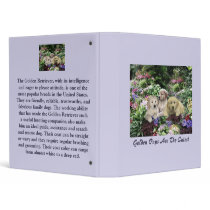 Golden Retriever Pups In Garden Binder