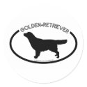 Golden Retriever Silhouette Black Sticker