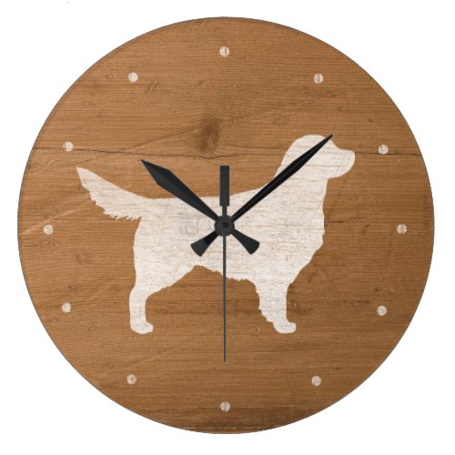 Golden Retriever Silhouette Large Clock Golden Retriever Silhouette Large Clock